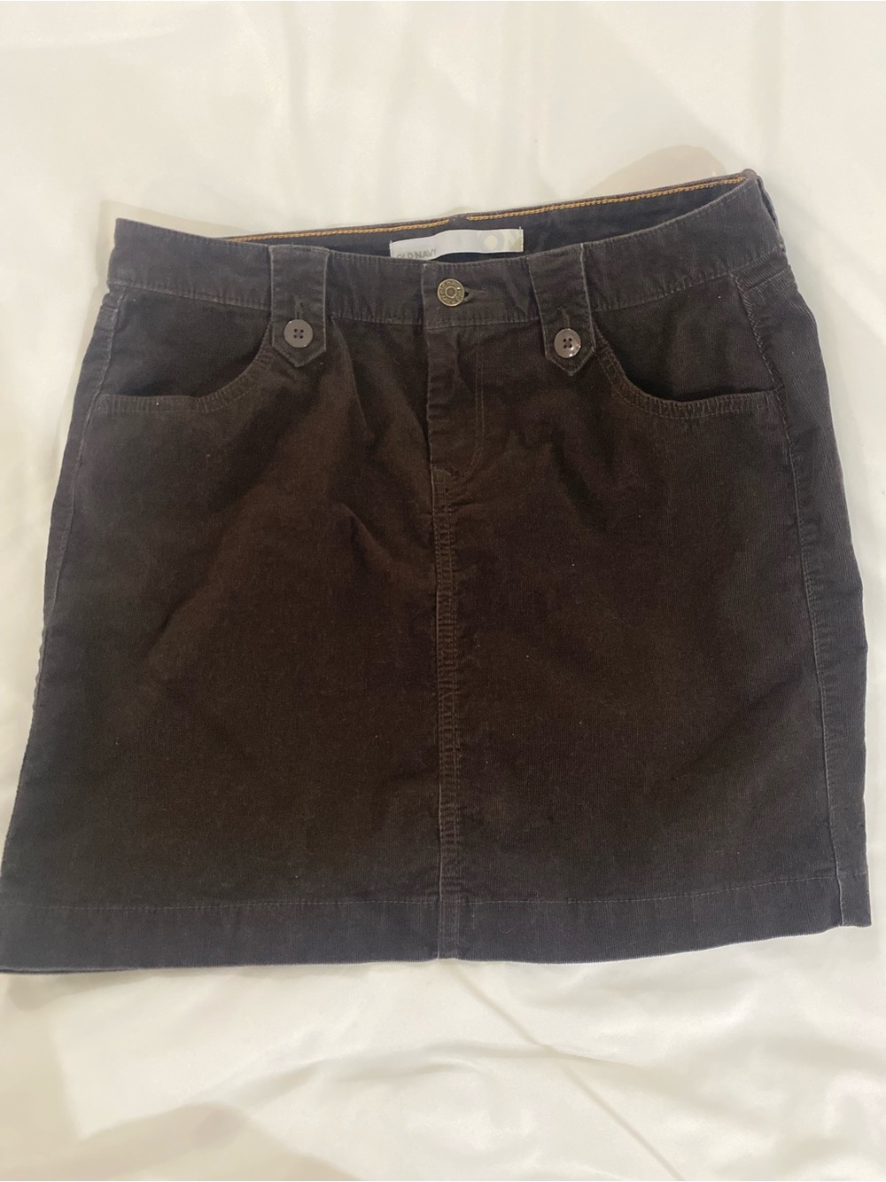 Classic Brown Old Navy Corduroy Mid Length Skirt